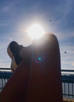 pretty little things, sneakers, sun, hudson river, riverbank state park, nyc, harlem