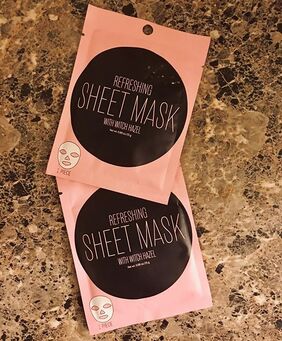 H&M witch hazel sheet mask, self care