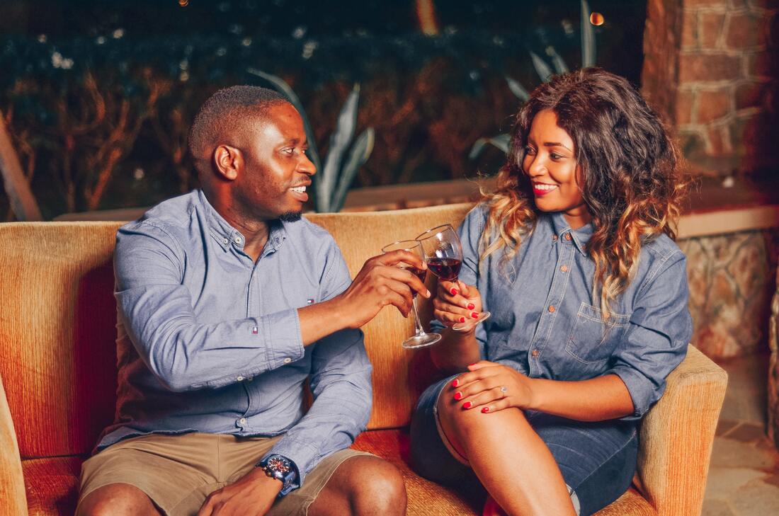 black couple, date night, wine tasting, african american couple, black love, dating