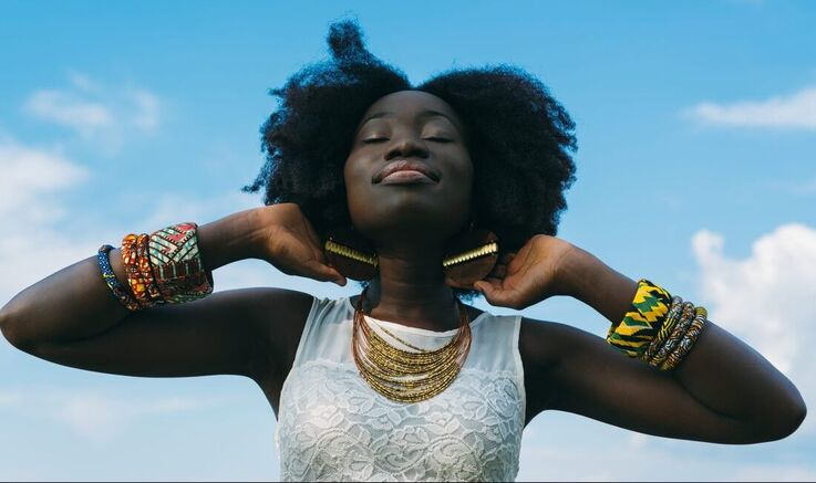 at peace, black woman, natural hair, 4c hair, black blogs, black girl magic